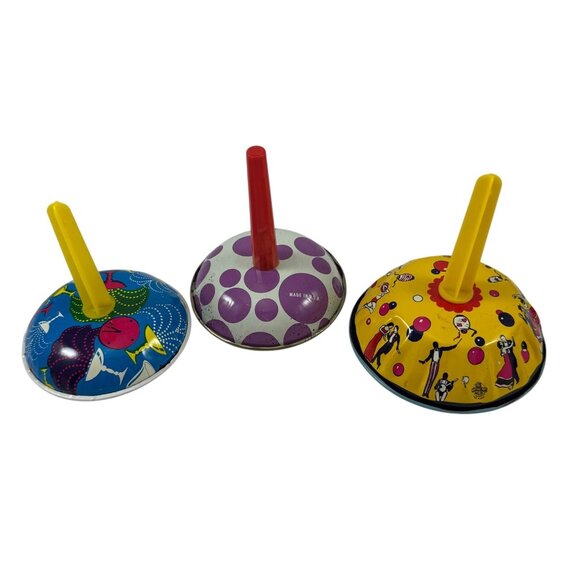 Lot of 8 Tin Litho New Years Party Toy Noisemakers US Metal Mfg Co Vintage 1950s - Picture 4 of 11
